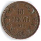 10 пенни 1911 год _состояние VF