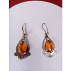 Серьги большие полукруглые 4.5см длина. :4ФЯ сЗвезда925пр.