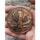 Настольная памятная медаль,тяжёлый металл,с рубля