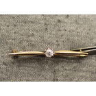 БРОШЬ золотая 585 пробы с бриллиантом 0,25 к старой огранки