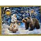 Открытка новогодняя чистая 10х15 см.