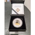 Казахстан 1000 тенге Мир вашему дому Кот 2024 Серебро Пруф Позолочение