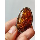 Брошь янтарь