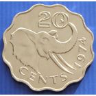 Свазиленд. "Эсватини" 20 центов 1974 год  KM#11  Тираж: 502.000 шт