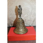 Тяжёлый, латунный. вызывной колокольчик, высота 17 см.,  очень звонкий.