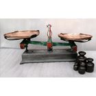 Весы "Force" с медными тарелками и гирями. Начало прошлого века.