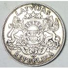 РАСПРОДАЖА!!! - ЛАТВИЯ 1 лат 1924 год  (серебро)