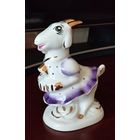 СТАТУЭТКА КОЗА.  БЕЛАРУССКИЙ ФАРФОР.  КРАСАВИЦА. БЕЗ ПРОБЛЕМ