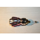 Стеклянная, ёлочная игрушка "Кошка", длина 9.5  см.