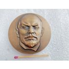 Медаль настольная ЦК ВЛКСМ. 100 лет со дня рождения В.И. Ленина. Имя и дело Ленина будут жить вечно. тяжелая