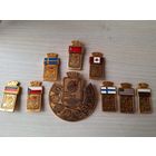 Значки спорт хоккей - Чемпионат мира по хоккею Москва 1986 - флаги эмблемы - СССР Швеция Канада ФРГ Чехословакия (ЧССР) Финляндия США Польша (ПНР)