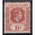 157.BrKCI. Великобритания. Колонии. Подветренные острова. Стандарт. Георг VI. 1938 г. 1 1/2P. Mi.#92(*).