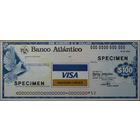 Испания дорожный чек Banco alantico на 100 долларов. Образец UNC