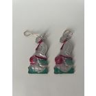 Елочная игрушка СССР Заяц колобок картонаж Цена за два