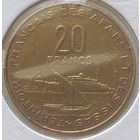 Французские территории Афар и Исса 20 франков 1975 г. В холдере