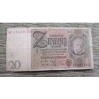 Werty71 Германия 20 марок 1924 1929 банкнота Веймарская Республика Веймар