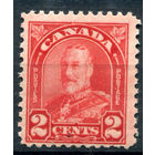 Британские колонии - Канада - 1930/31г. - король Георг V, 2 с - 1 марка - MNH с незначительным дефектом клея и пятнышком на лицевой стороне [Mi 142]. #3-WB-88-A-1