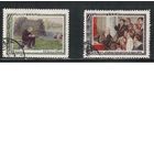 СССР-1951, (Заг.1509-1510) , гаш. (с клеем), 27-лет смерти Ленина , Живопись(полная серия)