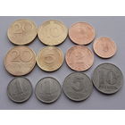 Германия. Набор 11 монет  1, 2, 5, 10, 20 пфеннигов 1968 -1995 год