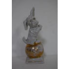 Редкая. "Собачка на шаре". Статуэтка. Германия. Оригинал. Ретро СССР.