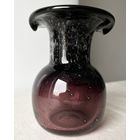 Ваза цветное стекло винтаж 13х10см Эстония