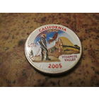 25 центов, цветной квотер США, штат Калифорния