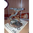 Кованая подставка с розой . 22/22 см . Тяжёлая .