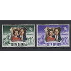 Южная Георгия остров /South Georgia island 1972** Королевская серебряная свадьба Королева Елизавета II и принц Филипп Mi#43-44