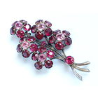 Брошь Букет. СССР 1950-1960-е годы Серебро 875 и клеймо ХЮЗ - харьковский ювелирный завод