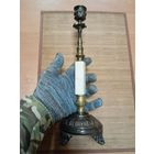 ВИНТАЖНЫЙ ПОДСВЕЧНИК,БРОНЗА,КАМЕНЬ.19 ВЕК!