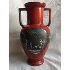 Ваза старинная с красивым сюжетом до 1920 года роспись серебром