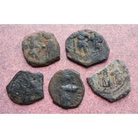 Византия. Византийская империя. Лот - 5 фоллисов.