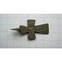 Крестик старинный, нательный. Бронза, литье.