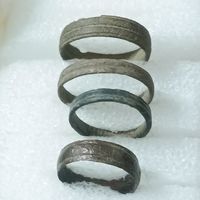 Лот"Кольца старинные с рисунком" , 4 шт  #6