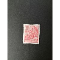 ГДР 1953 Марка из серии стандарта "Пятилетка" (чистая* с клеем и наклейкой) типографная печать Mi.416х каталог 6.50 евро