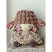 Амигуруми кукла вязаная "Девочка-овечка" интерьер ручная работа handmade кукла