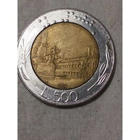 500 лир Италия 1987 год