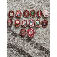 Крупные значки гербы городов рсфср