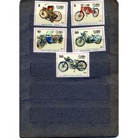 КУБА, 1985, МОТОЦИКЛЫ, серия 5м,  гашеная