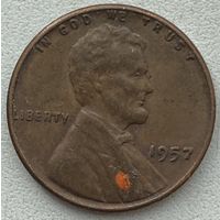 США 1 цент 1957 г.