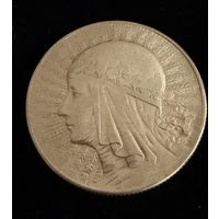 5 злотых 1934 г.  Польша.  Ядвига.  Серебро