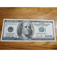 100$ со звездой (звёздная) Тираж 320 тысяч 2006A KB00042901*