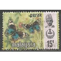 Малайские штаты(Перак).Дневная бабочка. 1971г. Mi#127.