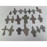Лот старинных крестиков 17-18 в (20шт)