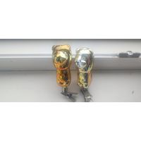 Новогодние игрушки "Лев", стекло на прищепе, СССР