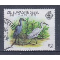 [2076] Сейшеллы внутренние 1983. Фауна.Птицы.Цапли. Гашеная марка. Кат.гаш.3,5 е.