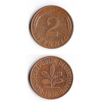2 пфеннига Германия 1978 года(D)