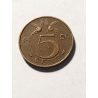 Нидерланды 5 центов 1950