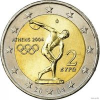 Греция 2 евро 2004 года, UNC. Олимпиад. Предложи свою цену или обмен!