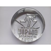Стеклянная памятная медаль. Неман. Биатлон Минск.